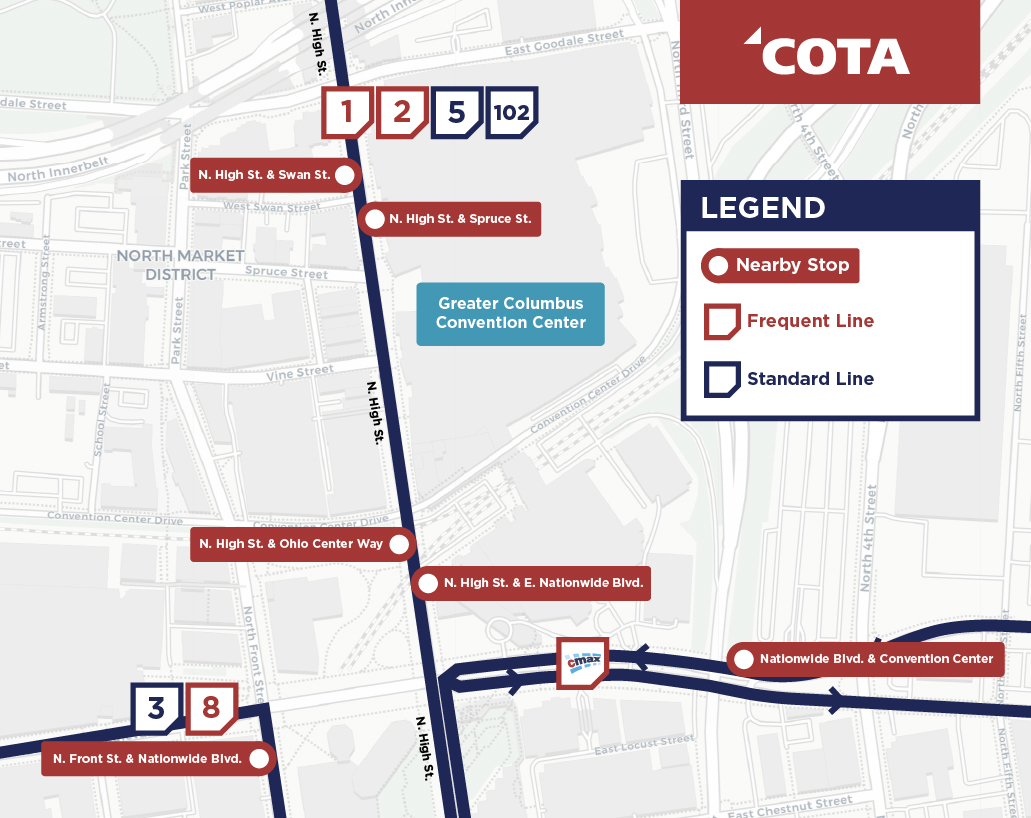 Ride COTA To The Greater Columbus Convention Center | COTA
