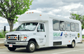 GREAT shuttle vehicle with branding