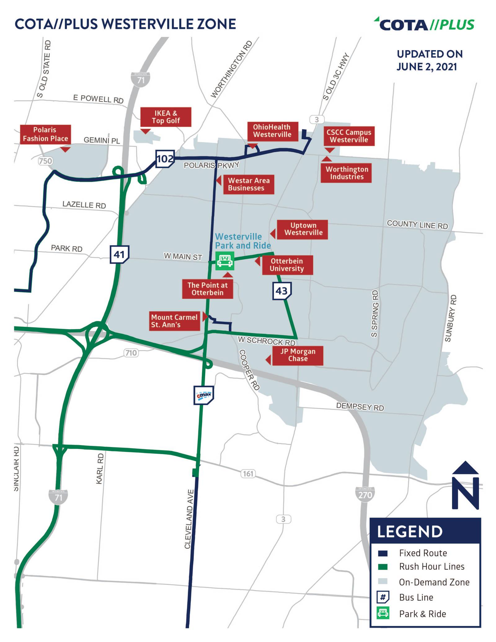 COTA//Plus COTA, Central Ohio Transit Authority. Let's Go!