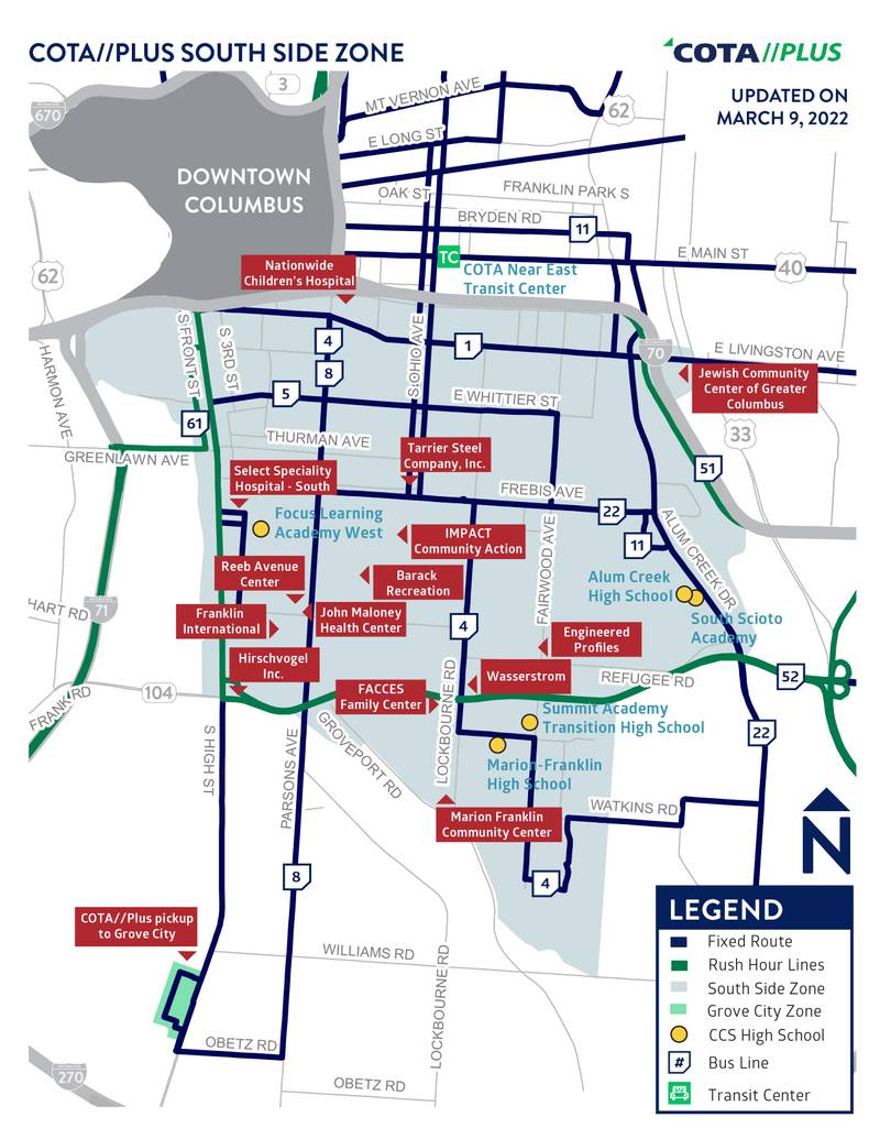 COTA//Plus COTA, Central Ohio Transit Authority. Let