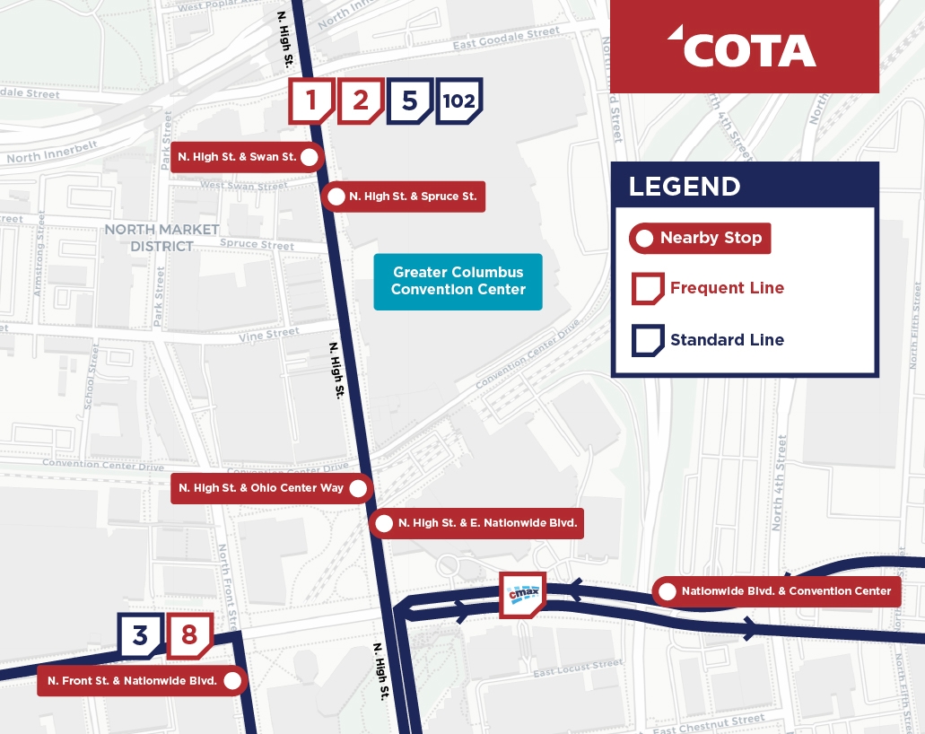 Ride COTA To The Greater Columbus Convention Center | COTA